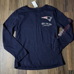 New England Patriots Long Sleeve Kids Shirt Size Small 4 Football NFL Apparel
